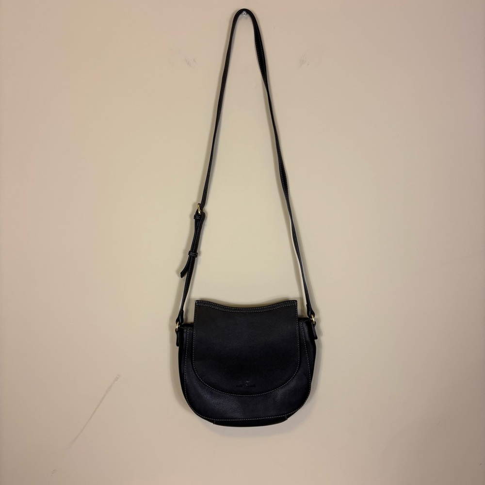 Elizabeth and James Black Faux Leather Crossbody Bag‎ Purse